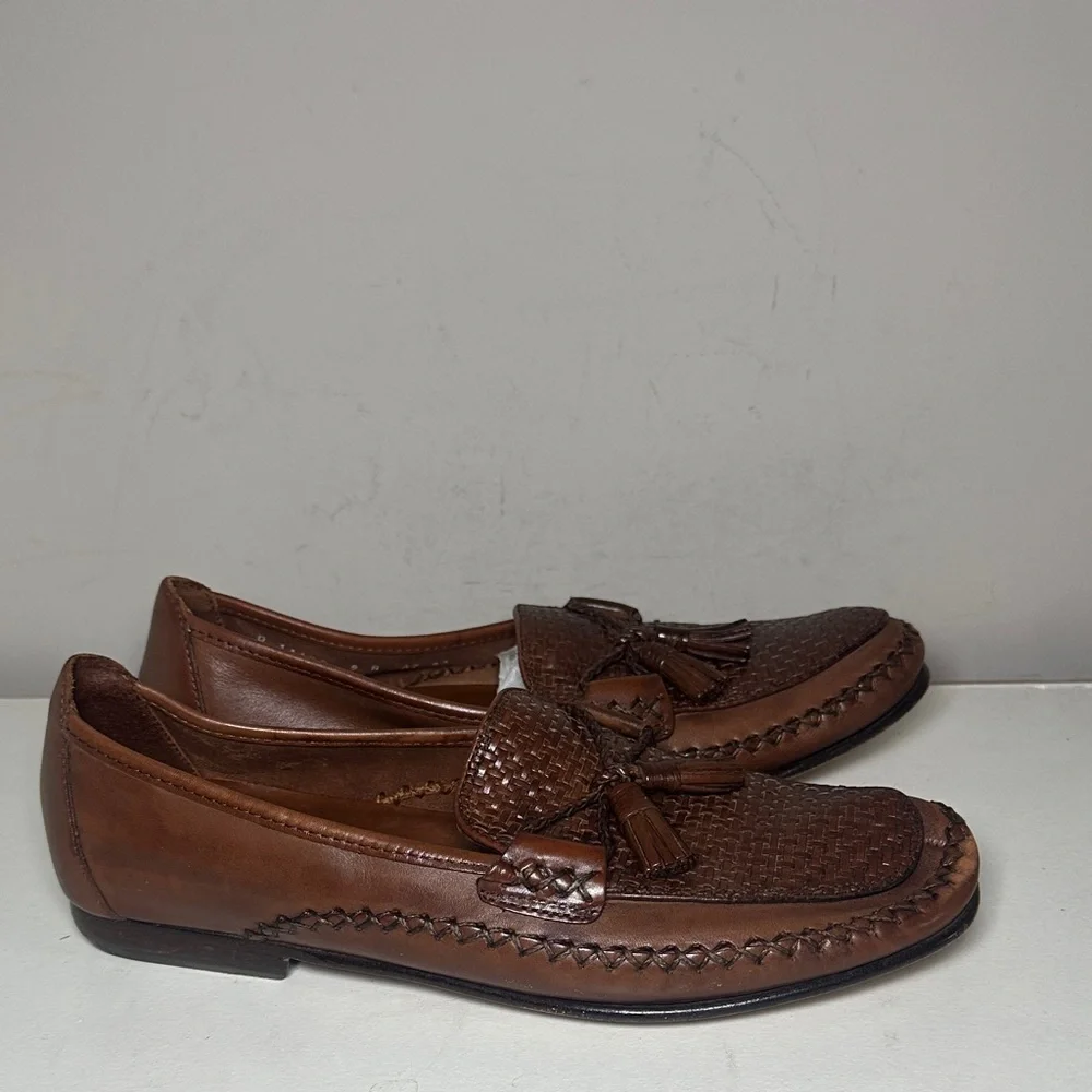 Cold Haan country Brown Leather woven Loafers - Picture 3 of 9